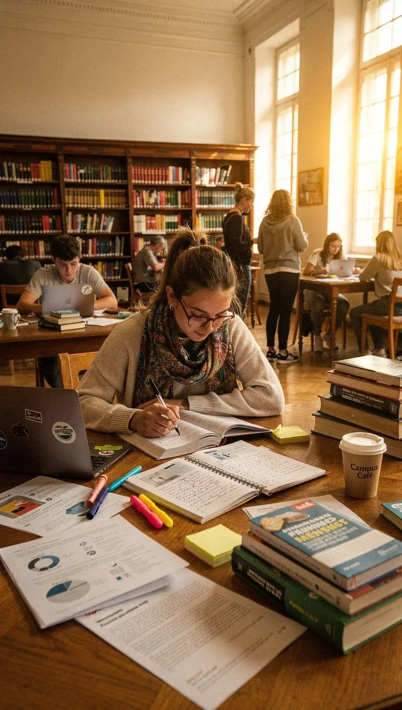 Pénzügyi tanácsokkal teli könyvek sorakoznak egy polcon.